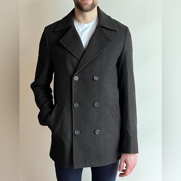 Hugo Boss Brown Peacoat - Size L - Picture 2 of 7